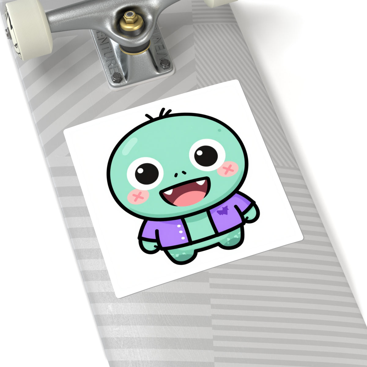 Friendly Cartoon Zombie Sticker, 3in Kiss-Cut Halloween Decal