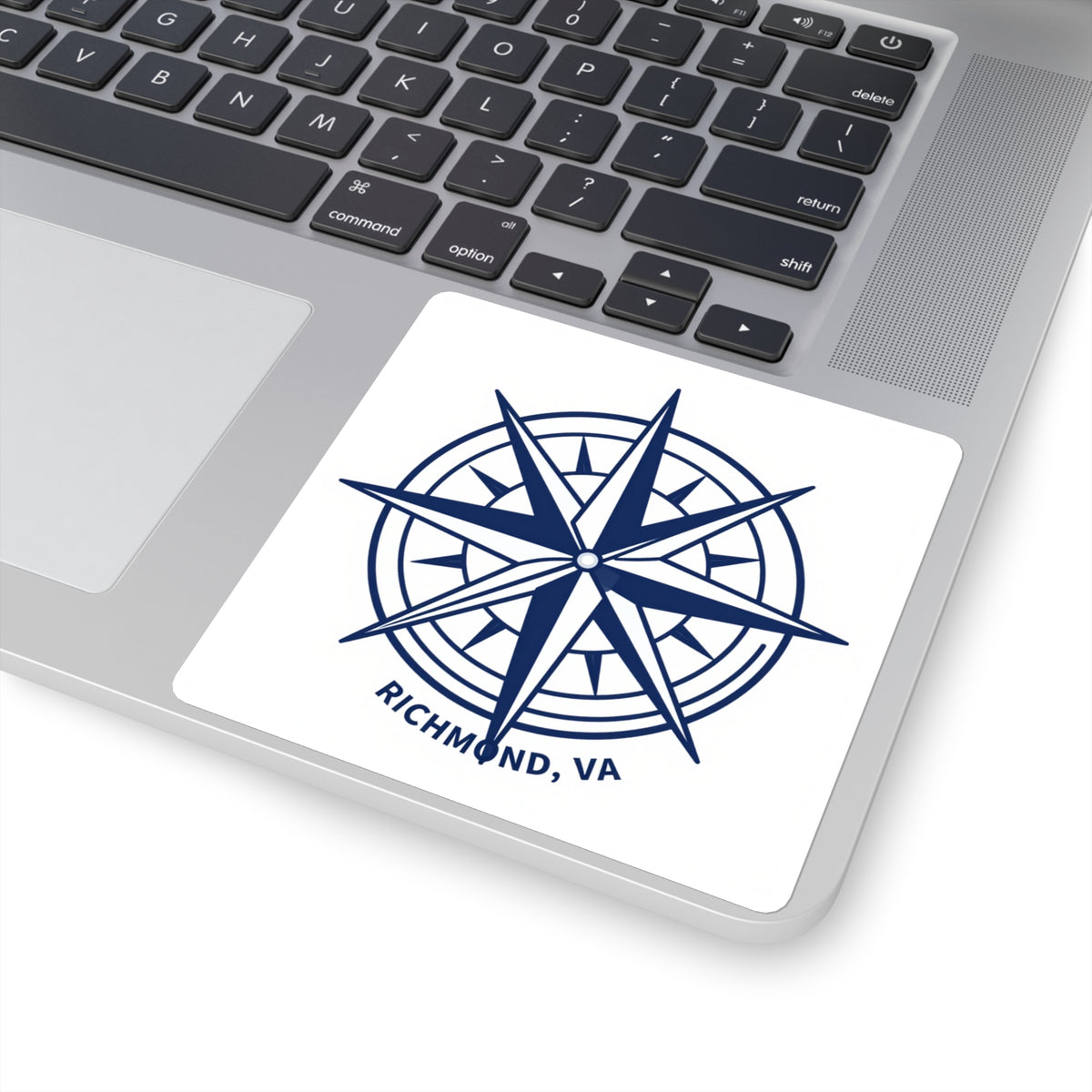 RVA Compass Sticker - James River Line Art Richmond VA Decal