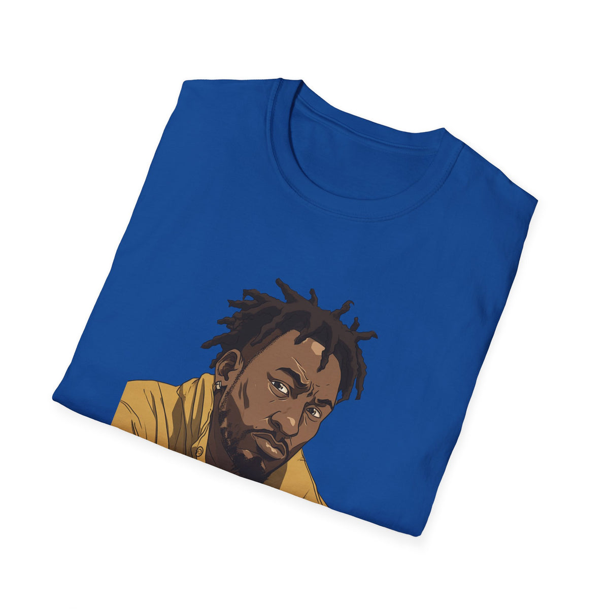 Hip Hop Artist Portrait Graphic Tee, Illustrated Dreadlocks Art