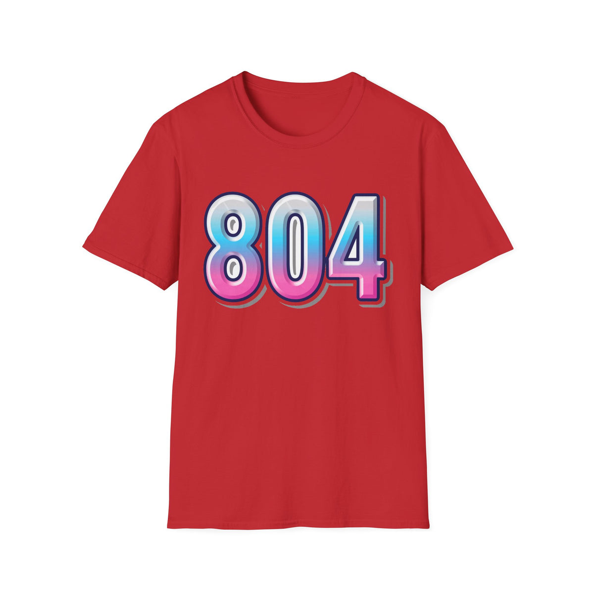 '804 Chrome Drip' Y2K Bubble Letter Tee, Richmond Area Code Tee