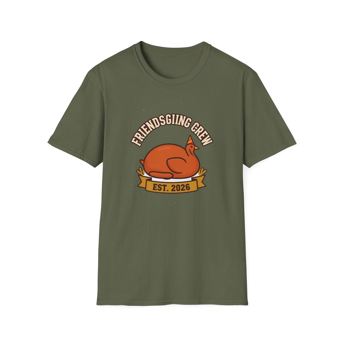 'Friendsgiving Crew' Matching Group Tee, Custom Name & Year