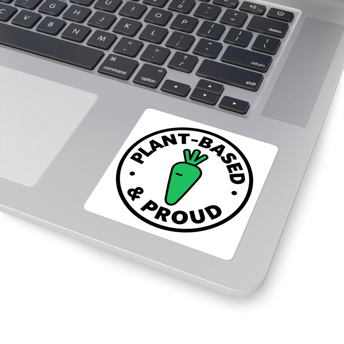 Plant-Based & Proud Vinyl Sticker – Vegan Pride Decal, 3in