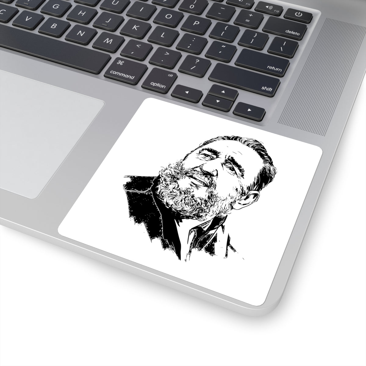 Fidel Castro Sketch Portrait Decal, 4-5in Vinyl Sticker