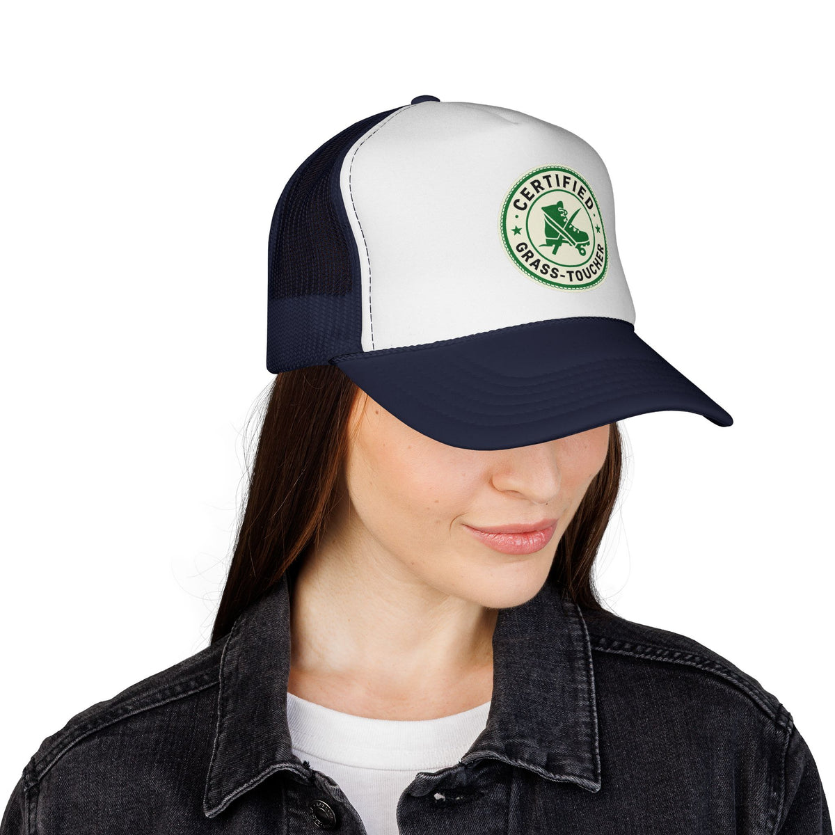 'Certified Grass-Toucher' DTF Patch Trucker Hat - Funny Outdoor Hat