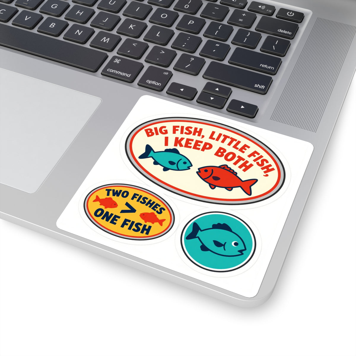 'Big Fish, Little Fish, I Keep Both' Kiss-Cut Sticker Sheet, 4x6in