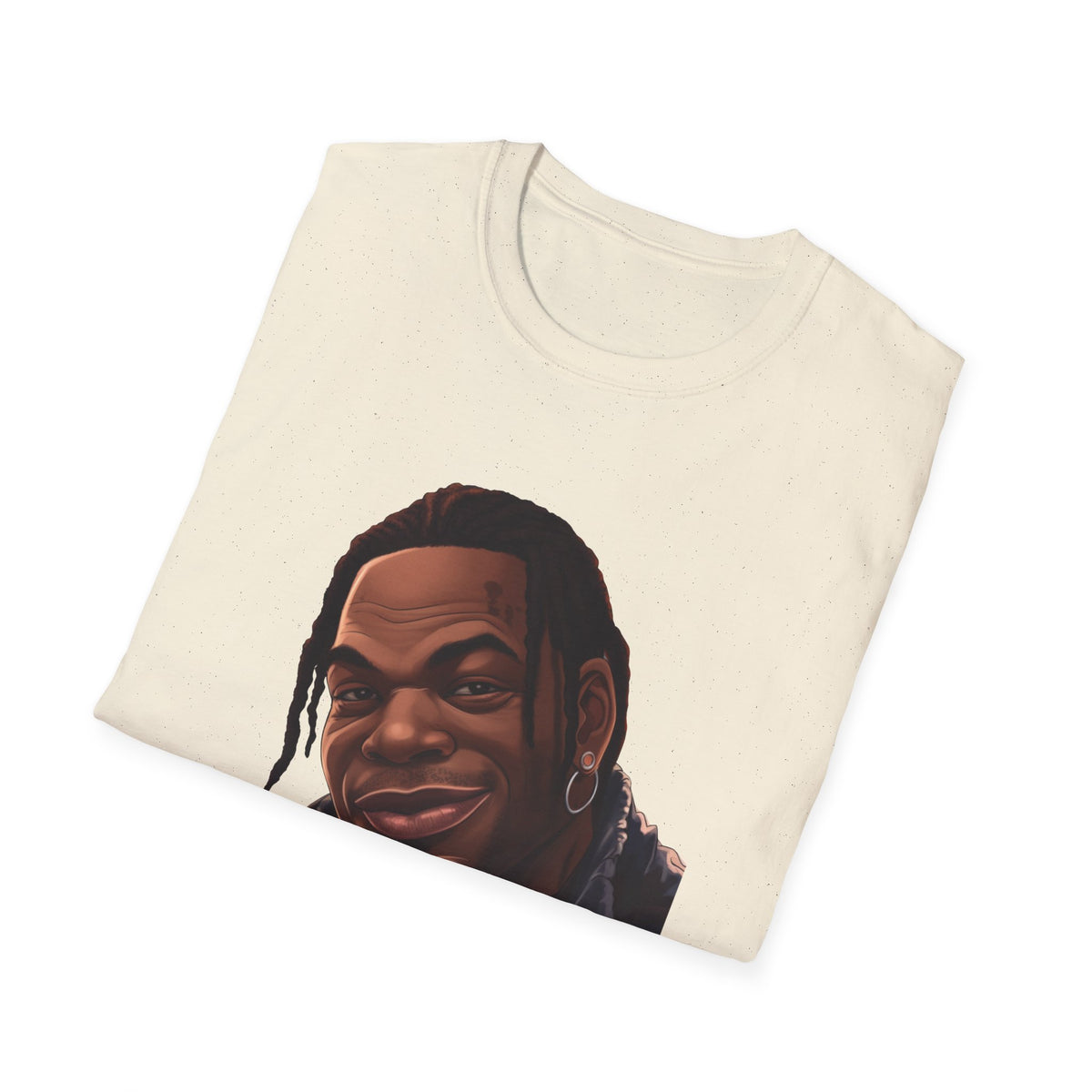 Hip Hop Artist Cartoon Portrait Tee, Braids Streetwear Graphic Shirt