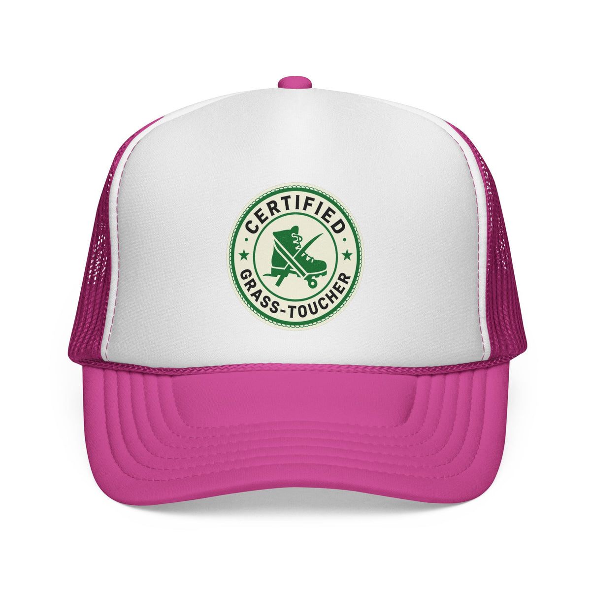 'Certified Grass-Toucher' DTF Patch Trucker Hat - Funny Outdoor Hat