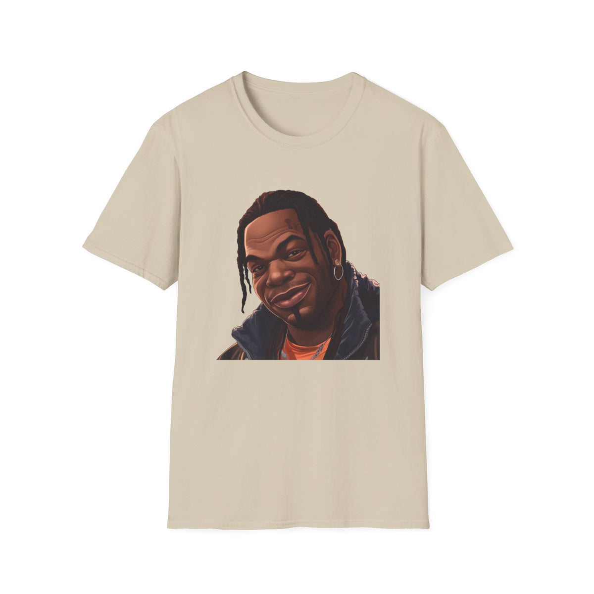 Hip Hop Artist Cartoon Portrait Tee, Braids Streetwear Graphic Shirt