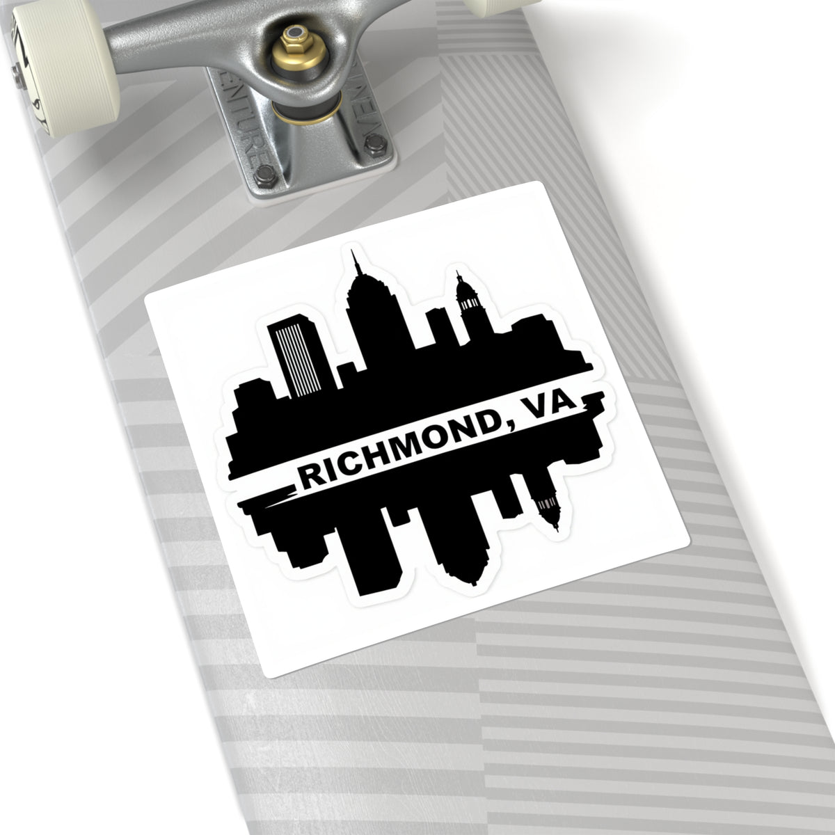 Richmond Skyline Decal - 4in Matte Black Vinyl Sticker, RVA