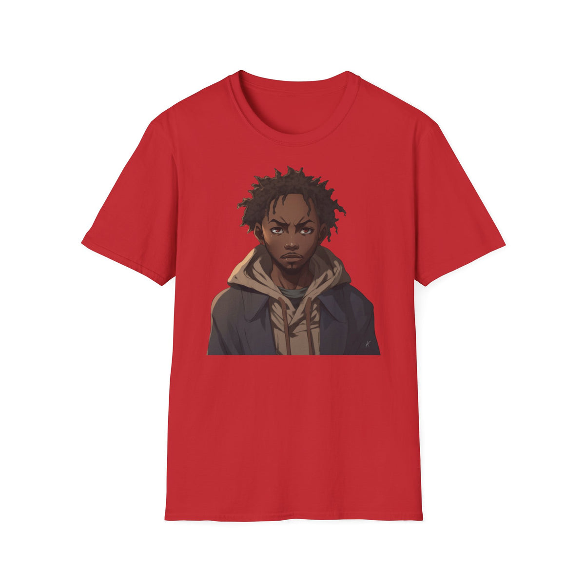 Urban Anime Dreadlocks Hoodie Portrait Graphic Tee - Streetwear