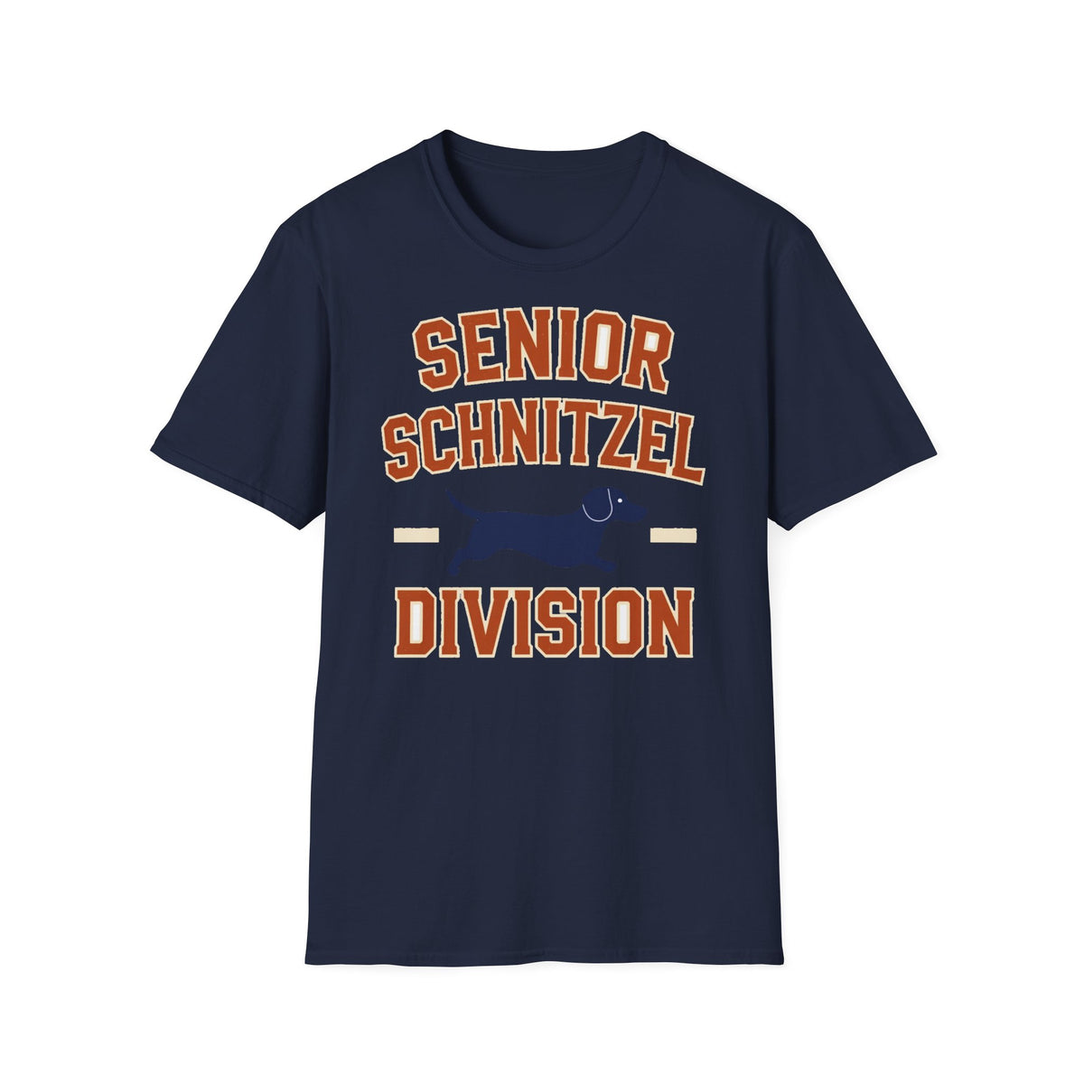 Senior Schnitzel Division Dachshund Tee - Funny Dog Racing Shirt