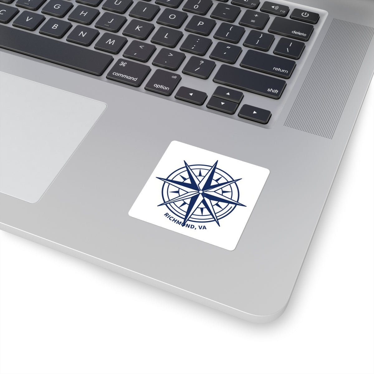 RVA Compass Sticker - James River Line Art Richmond VA Decal