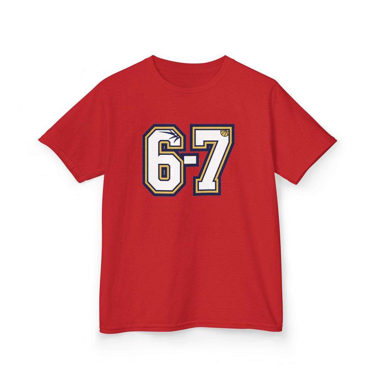 '6-7' Meme Youth Tee - Varsity Basketball Graphic Shirt