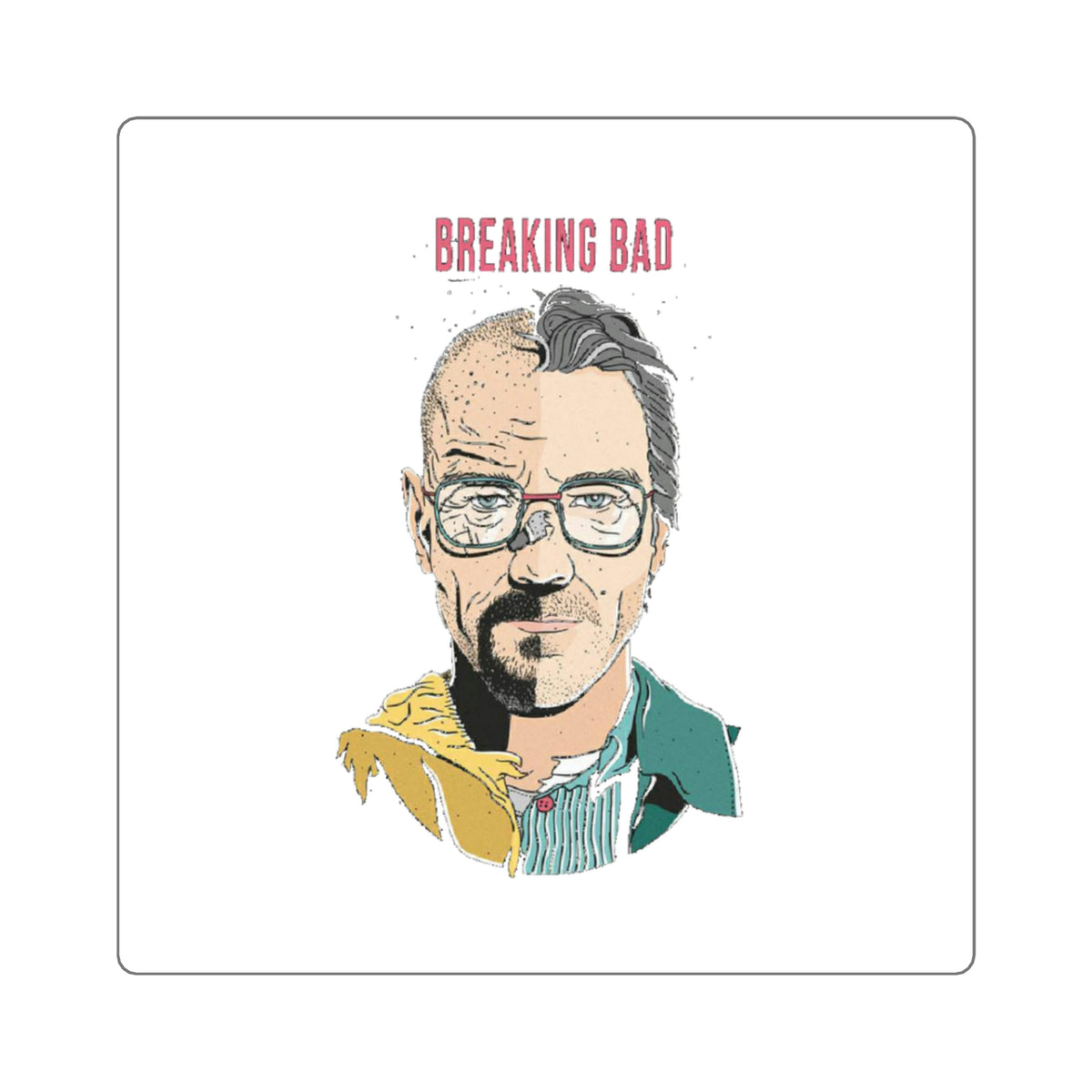 Heisenberg Portrait Vinyl Decal, 4in Breaking Bad Sticker