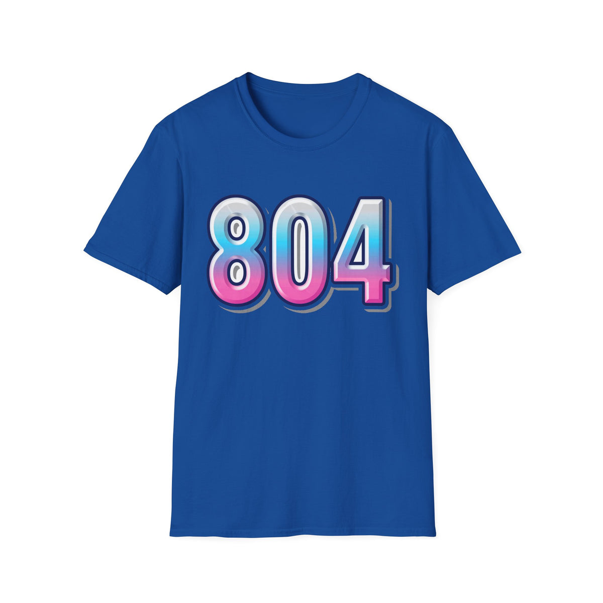 '804 Chrome Drip' Y2K Bubble Letter Tee, Richmond Area Code Tee