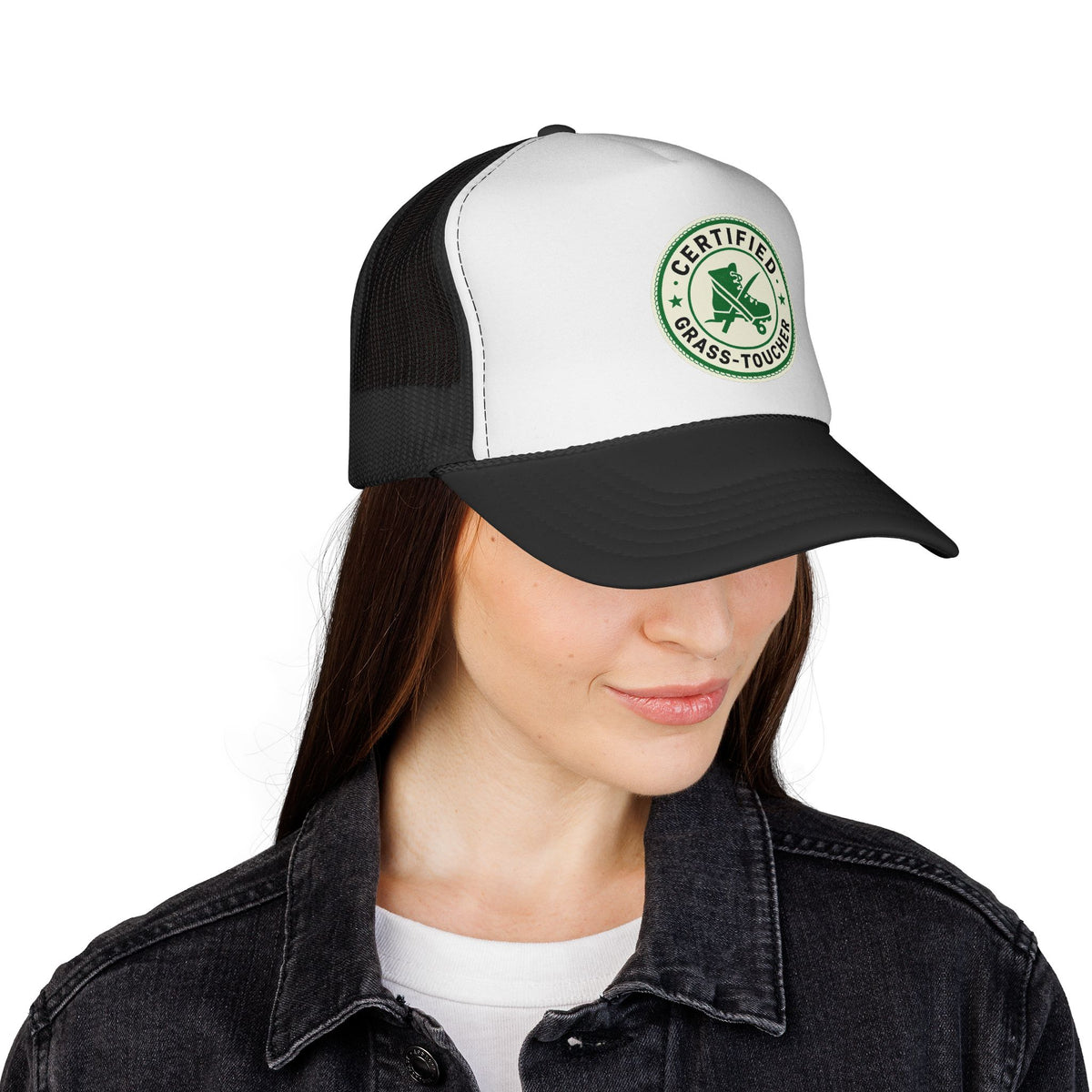 'Certified Grass-Toucher' DTF Patch Trucker Hat - Funny Outdoor Hat