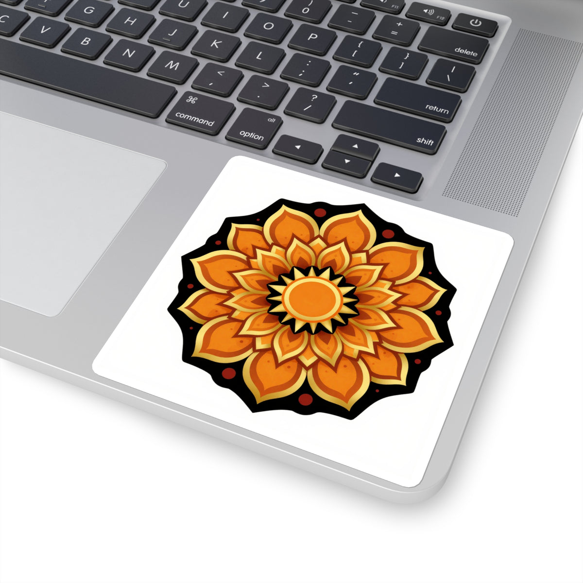 Rangoli Glow Diwali Mandala Sticker - 3in Gold Vinyl Decal