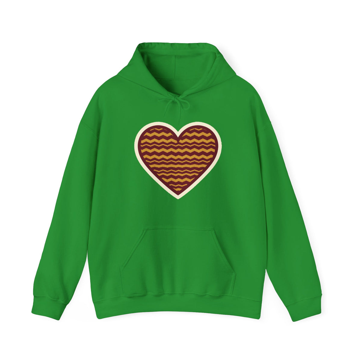 'Patchwork Heart' Varsity Patch Hoodie, Chenille-Look DTF Print