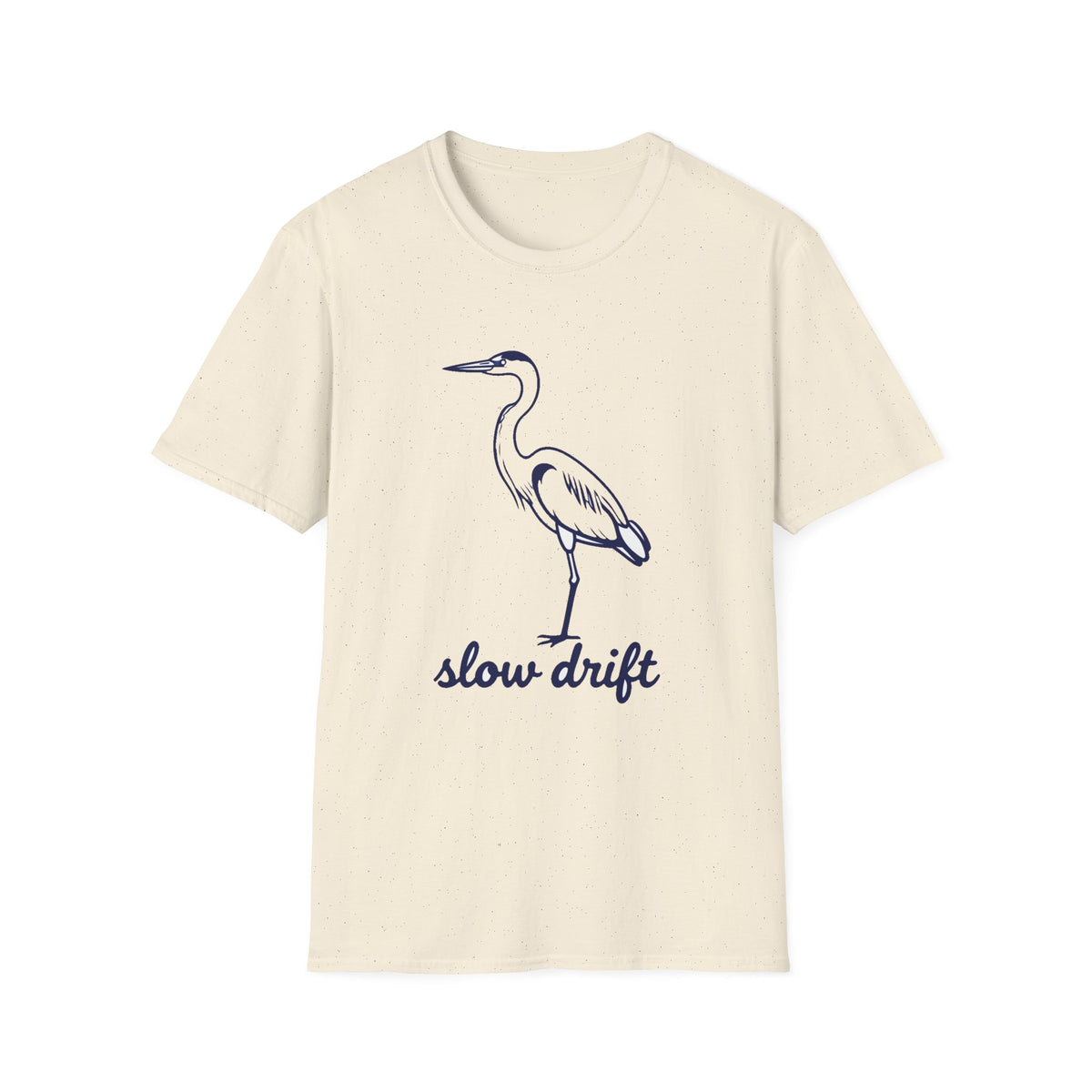 'Slow Drift' Blue Heron Line-Art Tee, James River Style