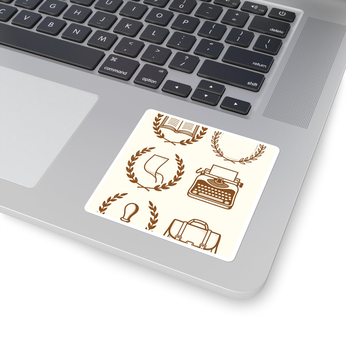 'Dog-Eared Pages' Literary Sticker Sheet, Dark Academia Vinyl 4x6in