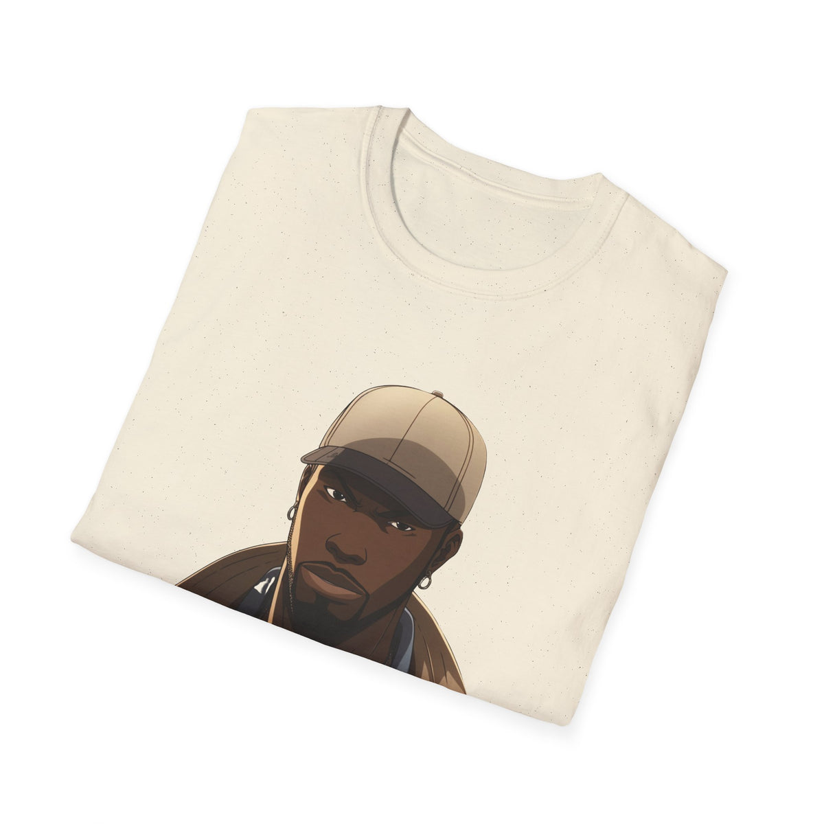 Hip-Hop Character Portrait Graphic Tee, DTF Streetwear Shirt
