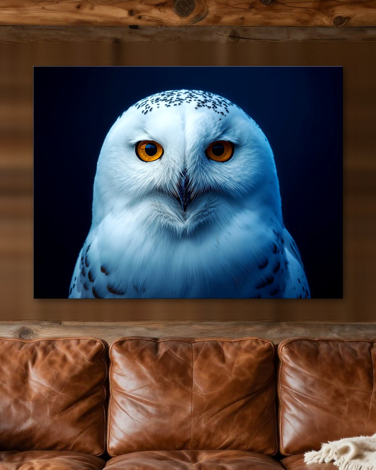 Snowy Owl Portrait Metal Print