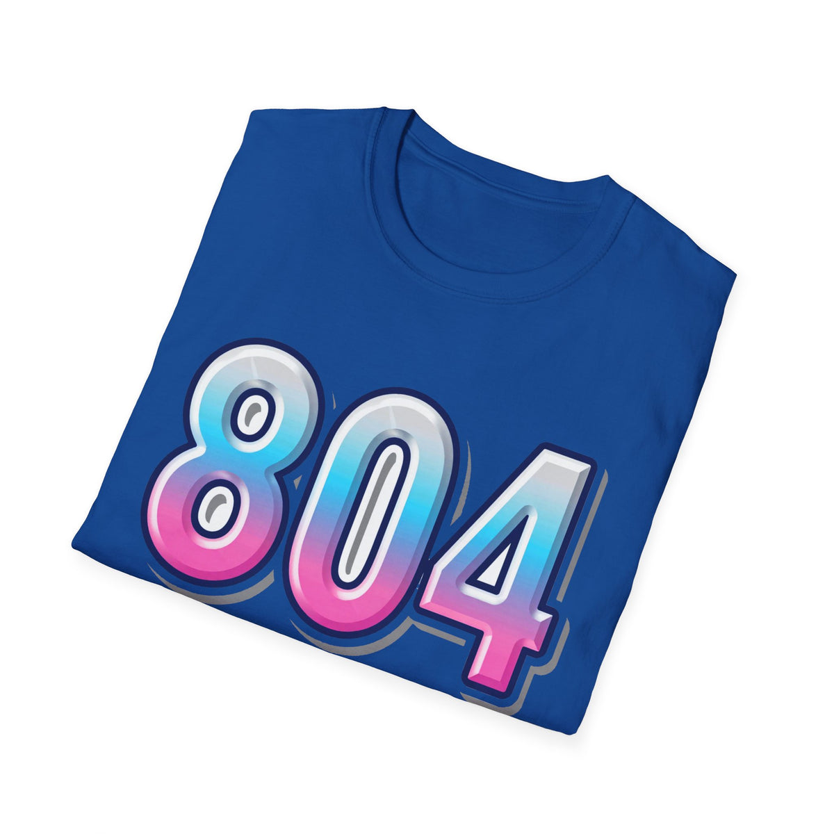 '804 Chrome Drip' Y2K Bubble Letter Tee, Richmond Area Code Tee
