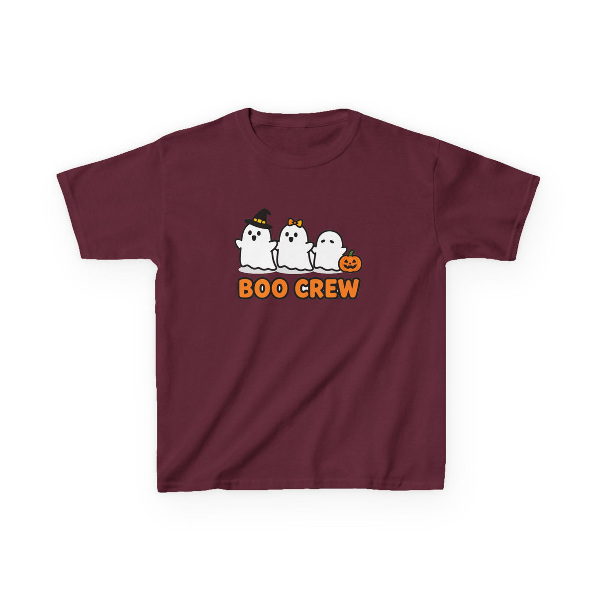 Boo Crew Kids Ghost Halloween Tee - Cute, Not Scary, Youth XS-XL