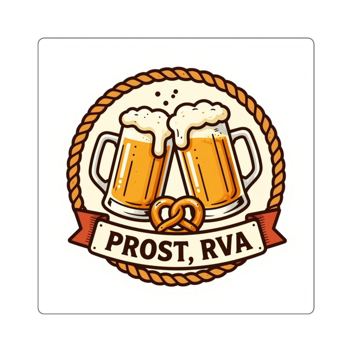 Prost RVA Beer Stein Sticker - 3in Oktoberfest Vinyl Decal