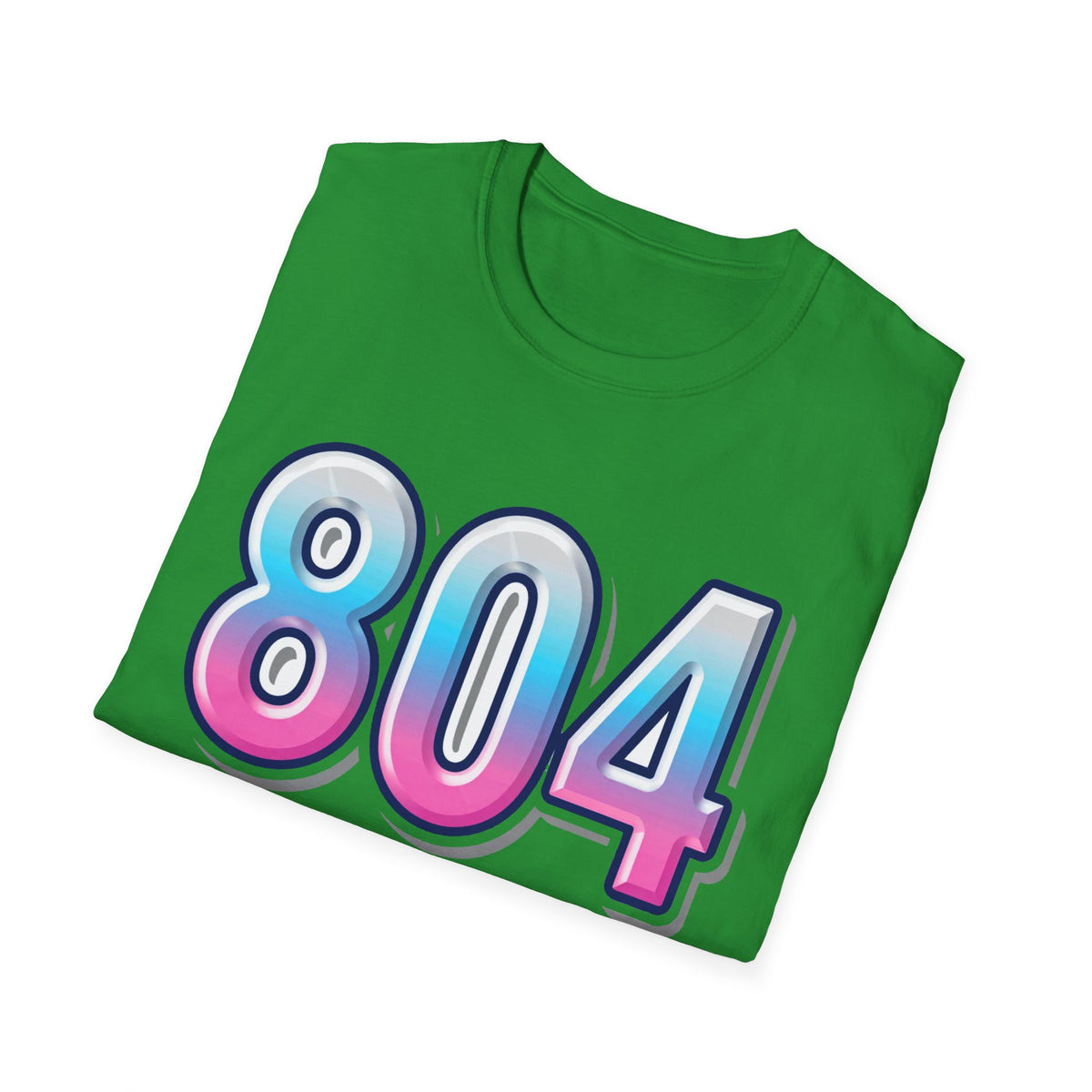 '804 Chrome Drip' Y2K Bubble Letter Tee, Richmond Area Code Tee