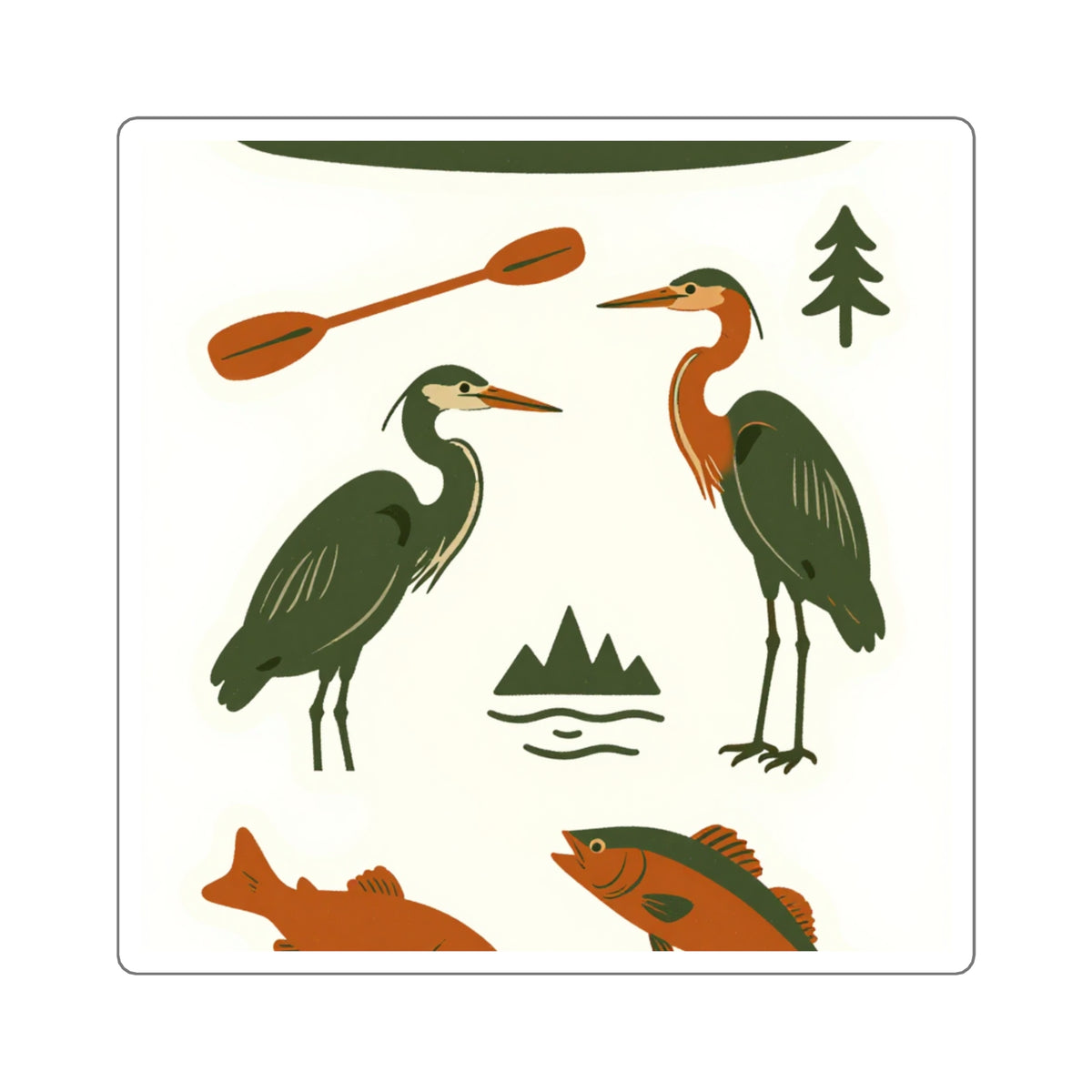 'Fall Line Flow' River Icons Kiss-Cut Sticker Sheet, 4x6in