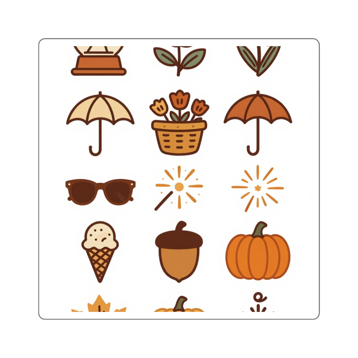 'Your Month, Your Icon' Birth-Month Sticker Sheet, 12 Kiss-Cut Icons