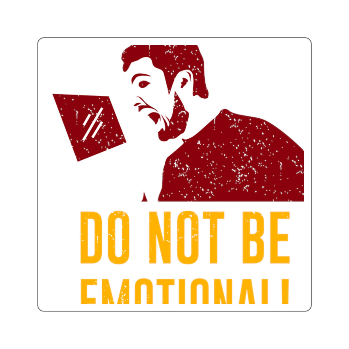 Do Not Be Emotional Gamer Sticker, 3in Vinyl Decal for Laptop/Switch