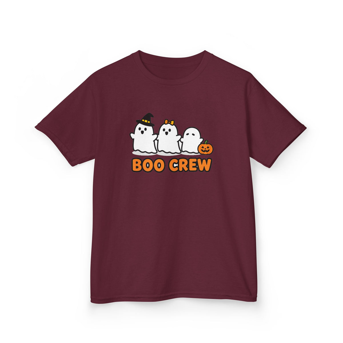 Boo Crew Kids Ghost Halloween Tee - Cute, Not Scary, Youth XS-XL