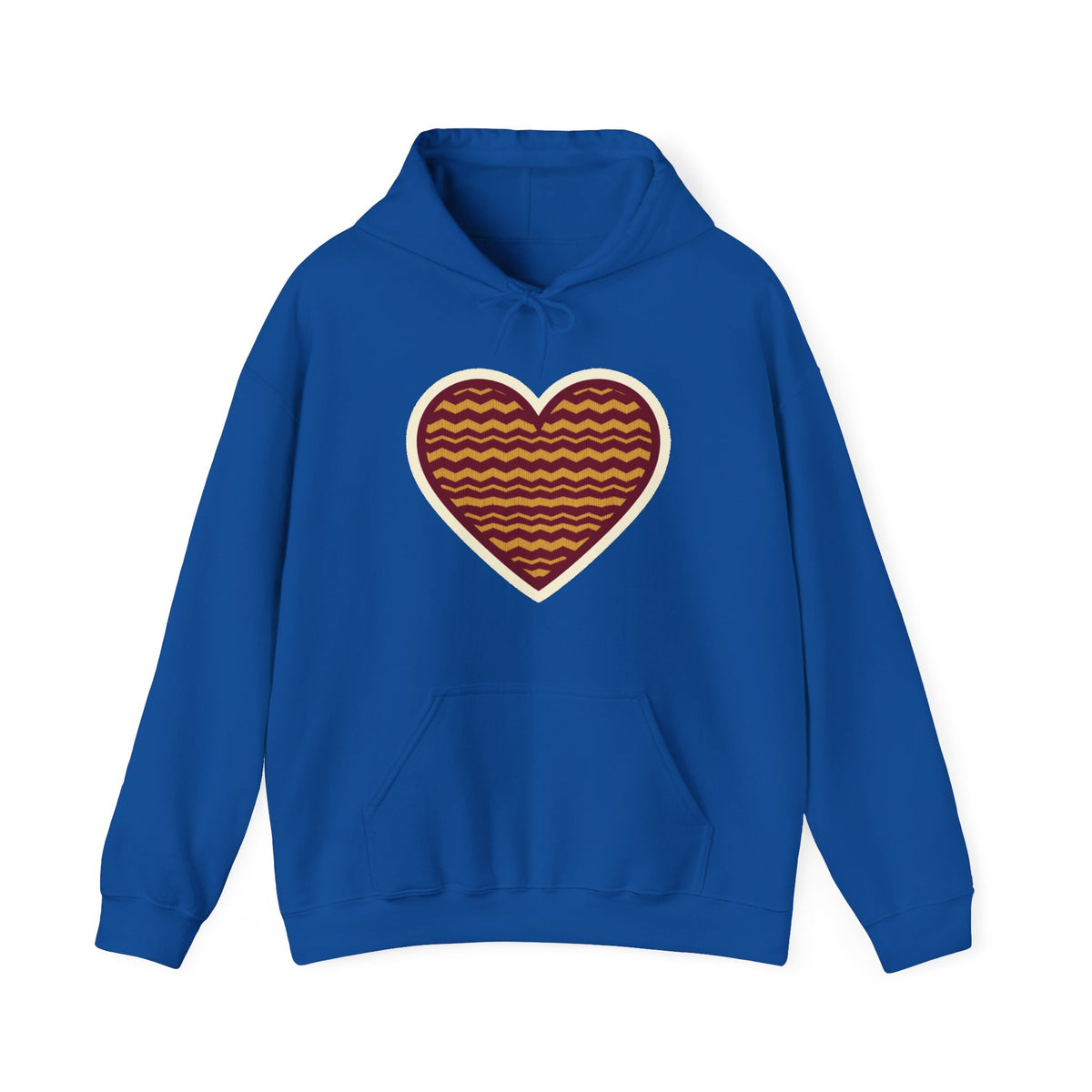 'Patchwork Heart' Varsity Patch Hoodie, Chenille-Look DTF Print
