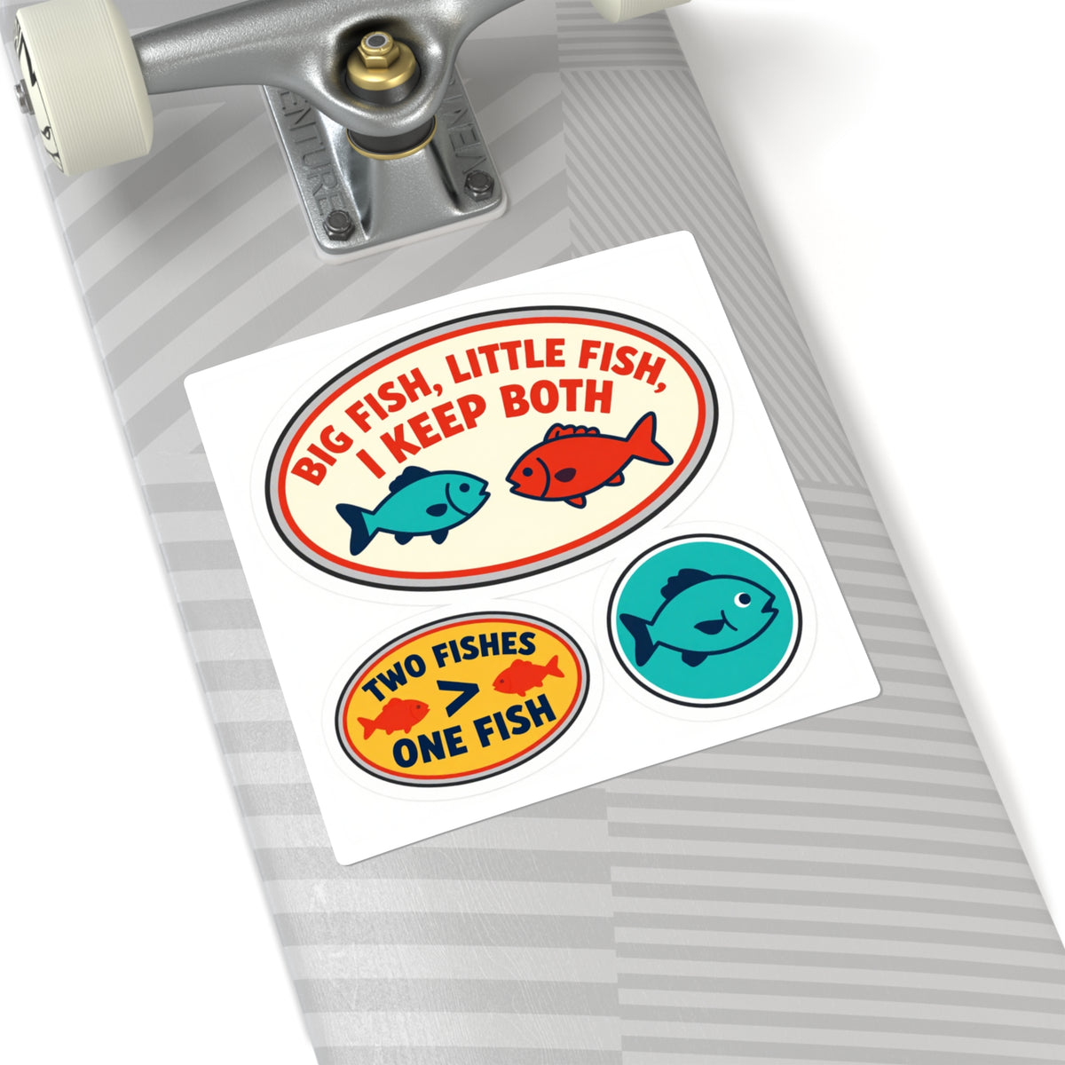 'Big Fish, Little Fish, I Keep Both' Kiss-Cut Sticker Sheet, 4x6in