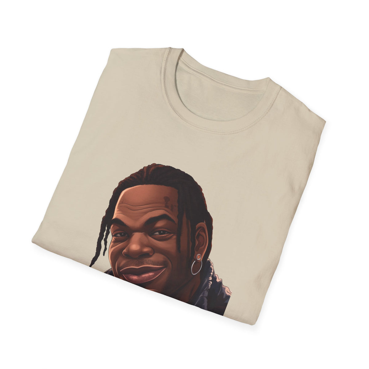 Hip Hop Artist Cartoon Portrait Tee, Braids Streetwear Graphic Shirt