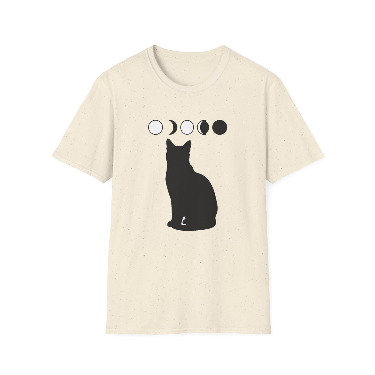 'Spellbound' Black Cat & Moon Phase Tee, Witchy Fall Graphic Shirt
