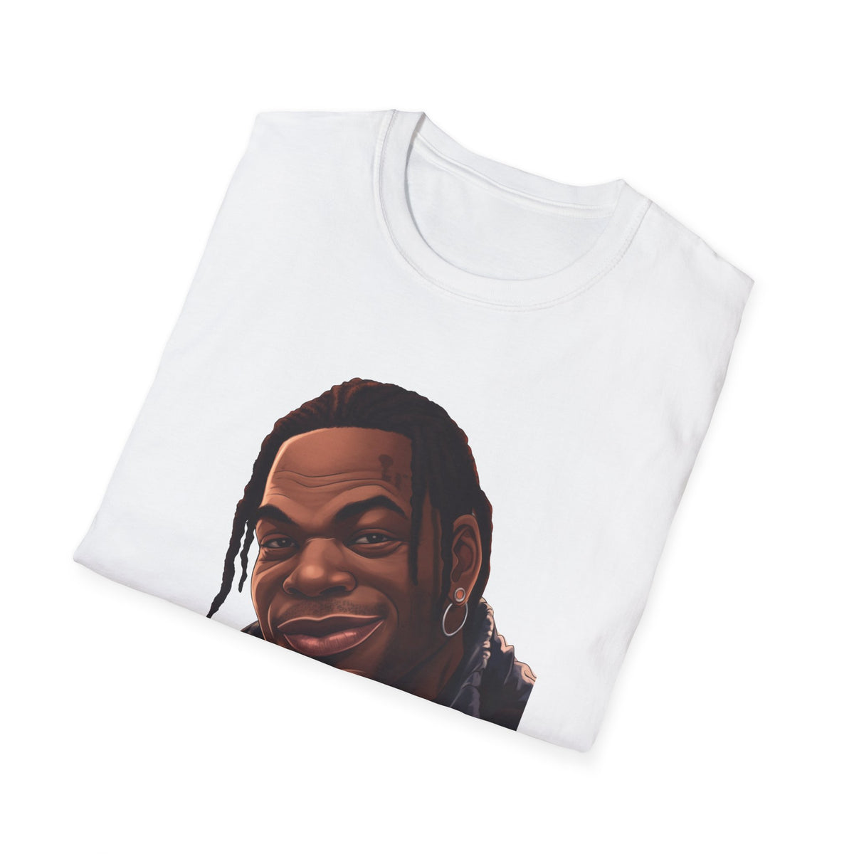 Hip Hop Artist Cartoon Portrait Tee, Braids Streetwear Graphic Shirt