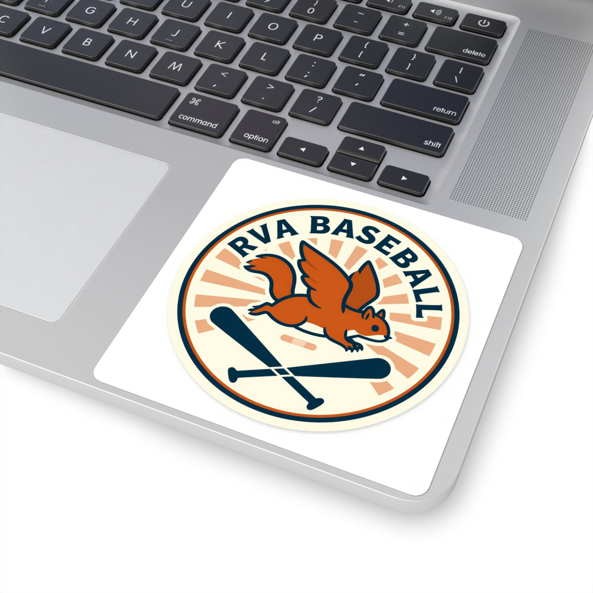 Flying Squirrel RVA Baseball Sticker, 3in Kiss-Cut Vinyl Decal