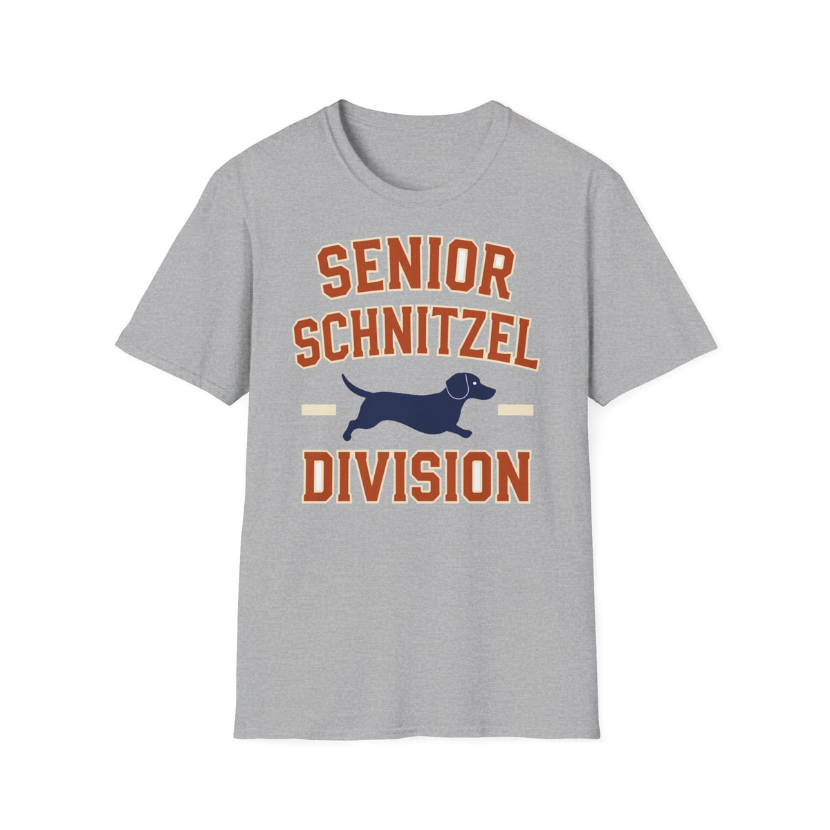 Senior Schnitzel Division Dachshund Tee - Funny Dog Racing Shirt