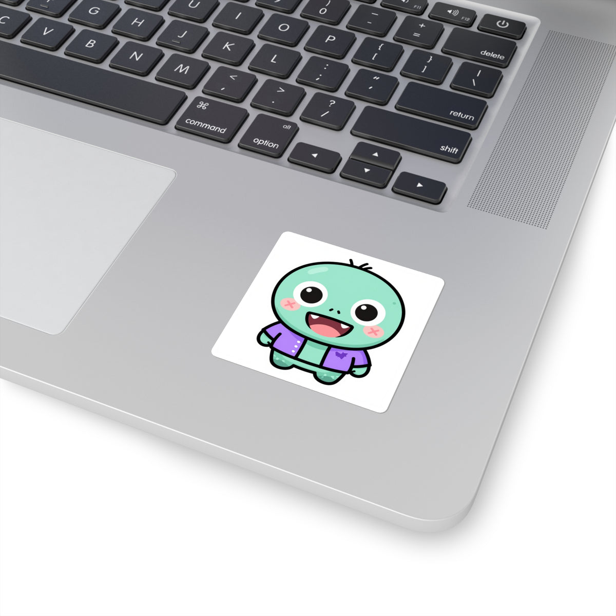 Friendly Cartoon Zombie Sticker, 3in Kiss-Cut Halloween Decal