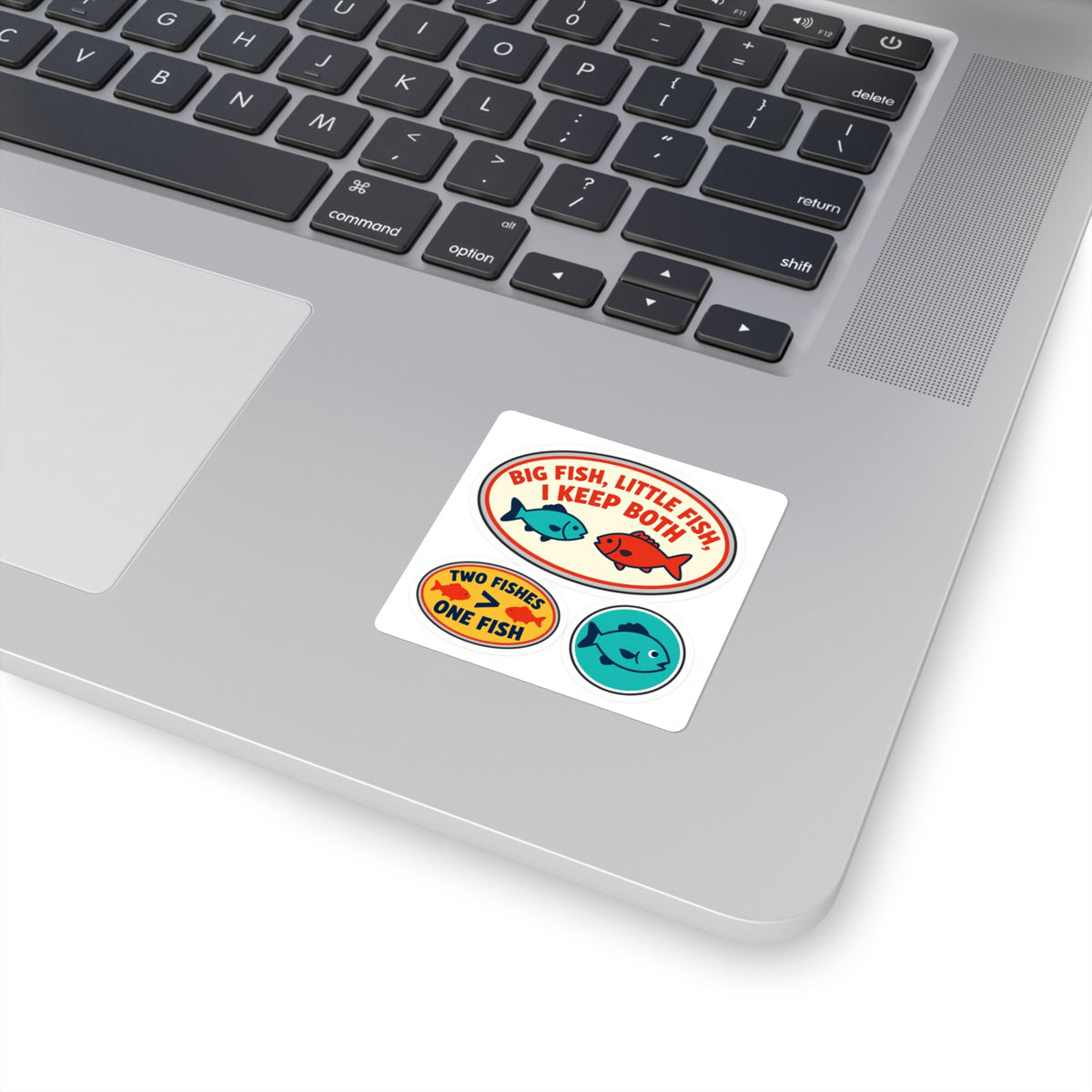 'Big Fish, Little Fish, I Keep Both' Kiss-Cut Sticker Sheet, 4x6in