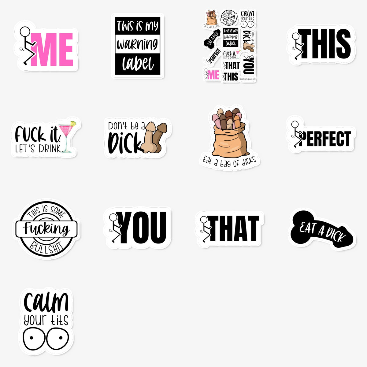 Adult Humor Mystery Sticker Pack (18+)