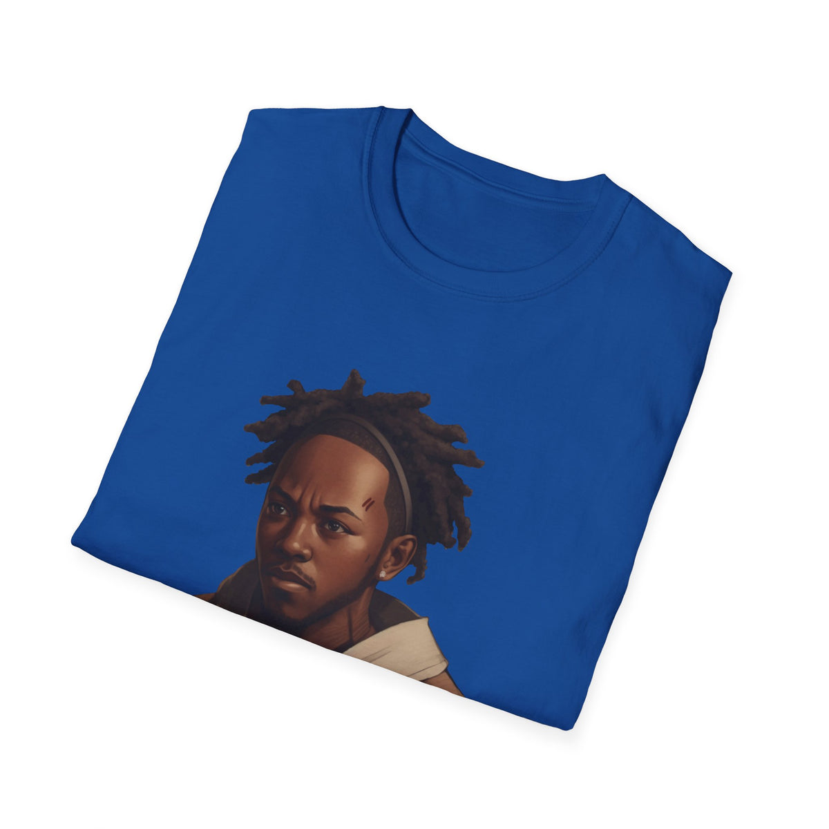Locs & Hoodie Portrait Tee — Streetwear Hip-Hop Graphic Shirt