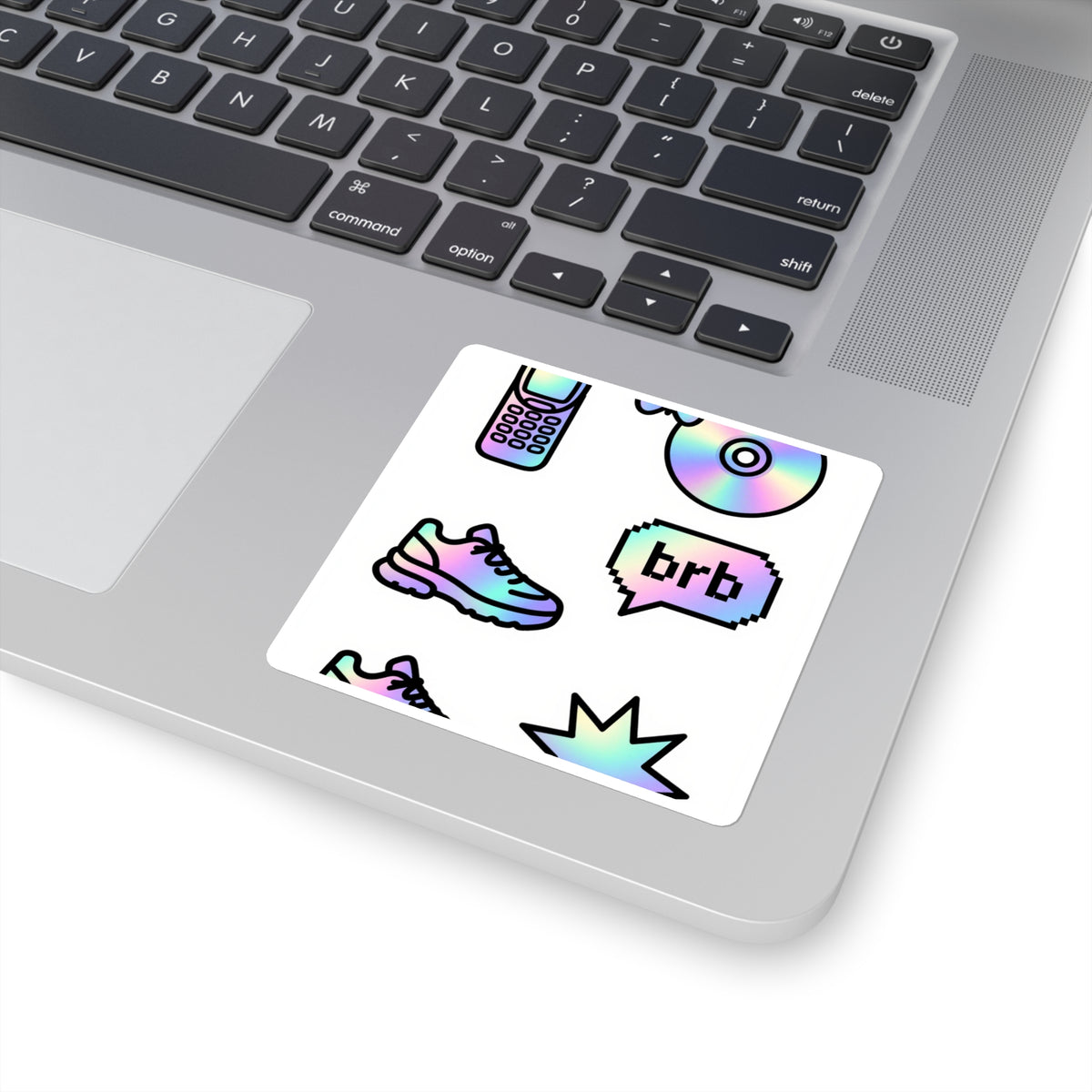 'Afterglow Arcade' Holographic Y2K Icons Sticker Sheet, 4x6in