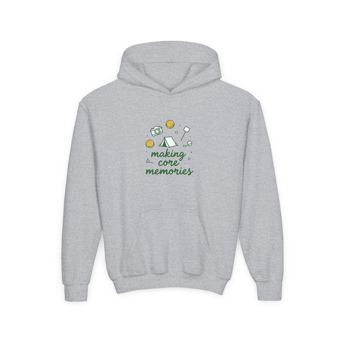 Making Core Memories Kids Hoodie - Camping Doodle Graphic