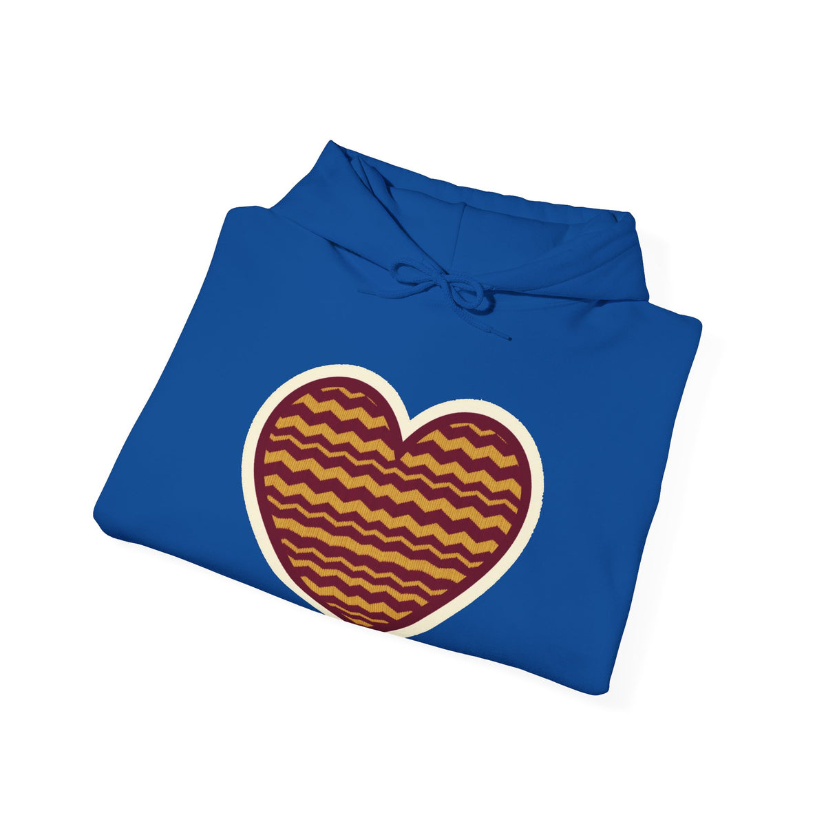 'Patchwork Heart' Varsity Patch Hoodie, Chenille-Look DTF Print