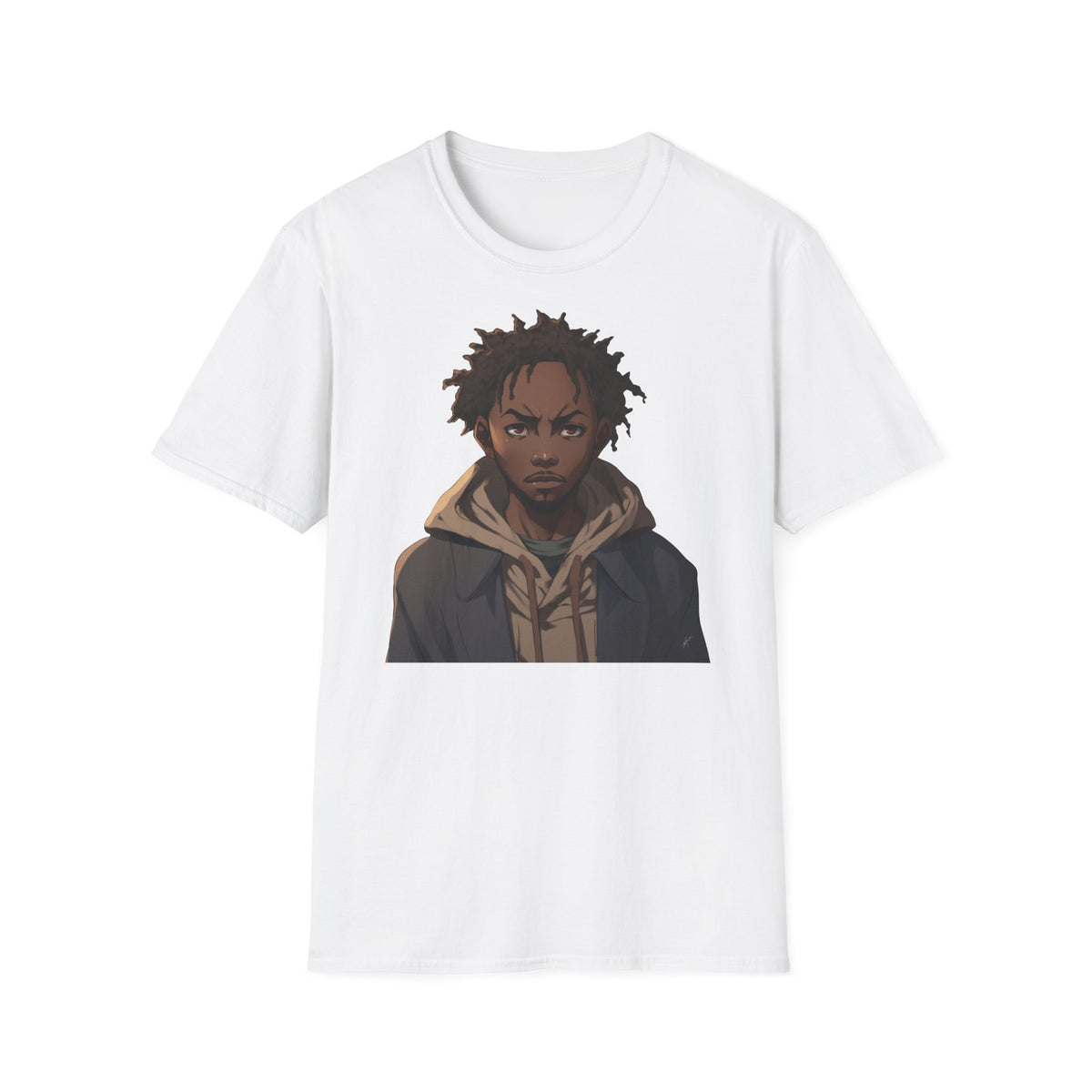 Urban Anime Dreadlocks Hoodie Portrait Graphic Tee - Streetwear