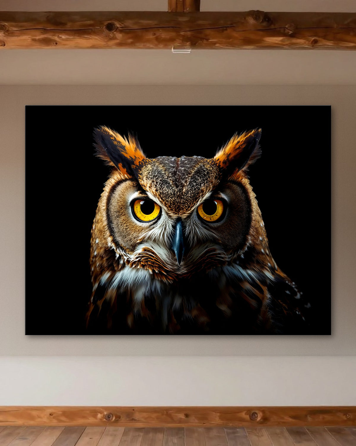 Great Horned Owl Portrait Metal Print